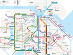 Plano del tranvía de Ámsterdam